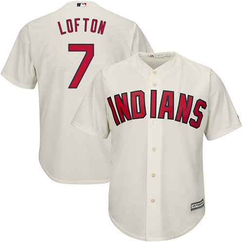 Indians #7 Kenny Lofton Cream Alternate Stitched Youth MLB Jersey